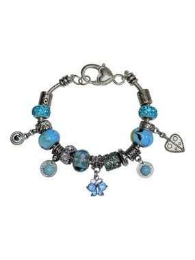 Custom Blue butterfly 🦋 charm bracelet 💗